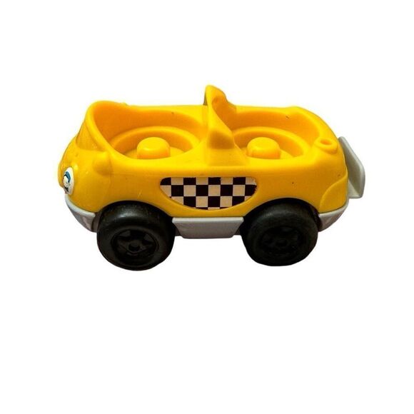 Fisher Price Little People Yellow Taxi Cab 2 Seats 2001 - Picture 1 of 6
